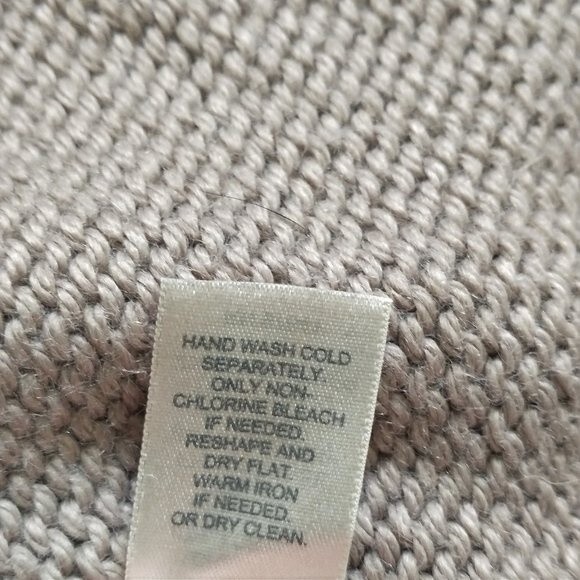 J. Jill Wool Blend Cardigan Sweater Granny Core Cozy Neutral Snap Front Size LP - Picture 10 of 11